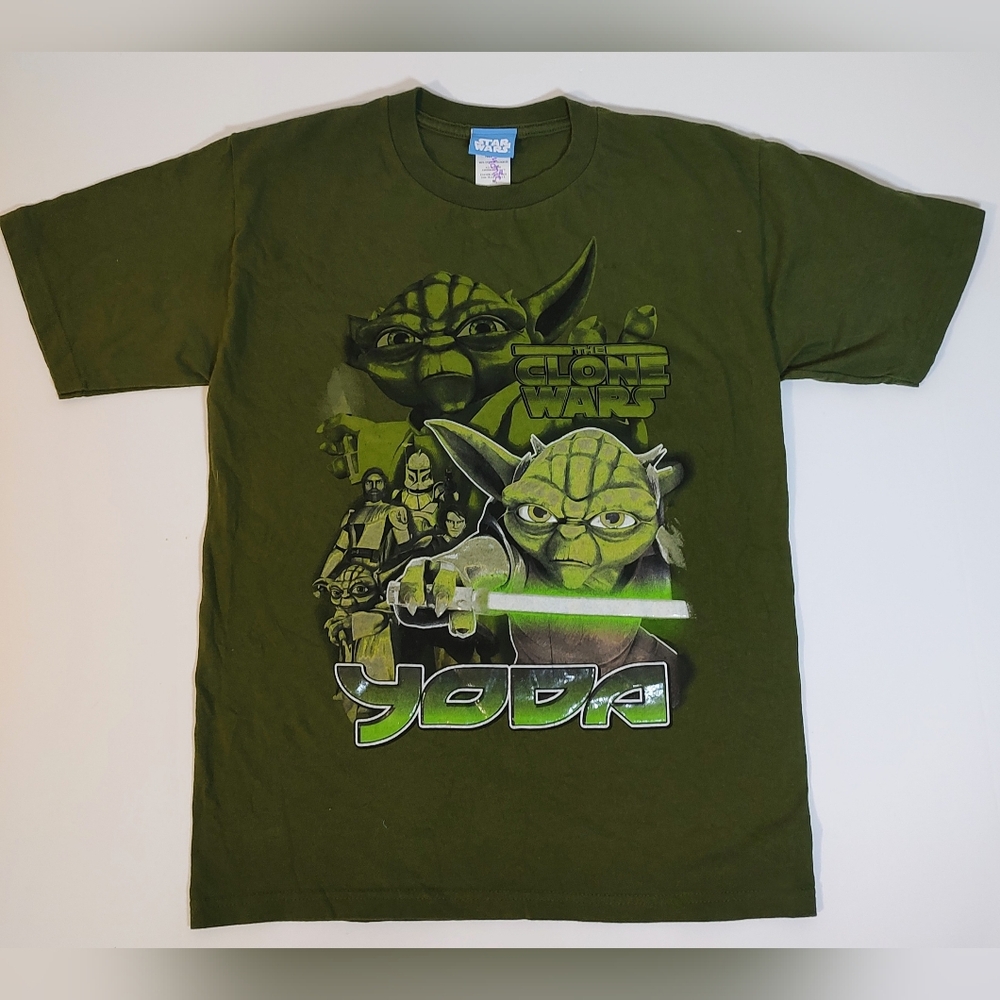 Vintage Star Wars The Clone Wars Yoda T-shirt Size 18 (XL)